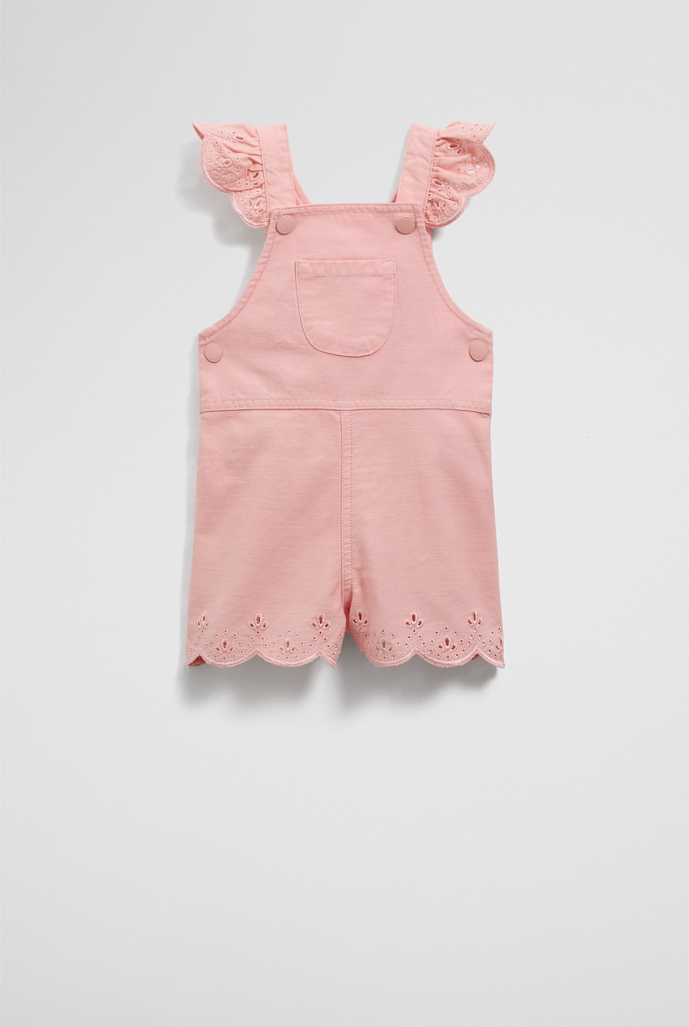 Organically Grown Denim Broderie Overall