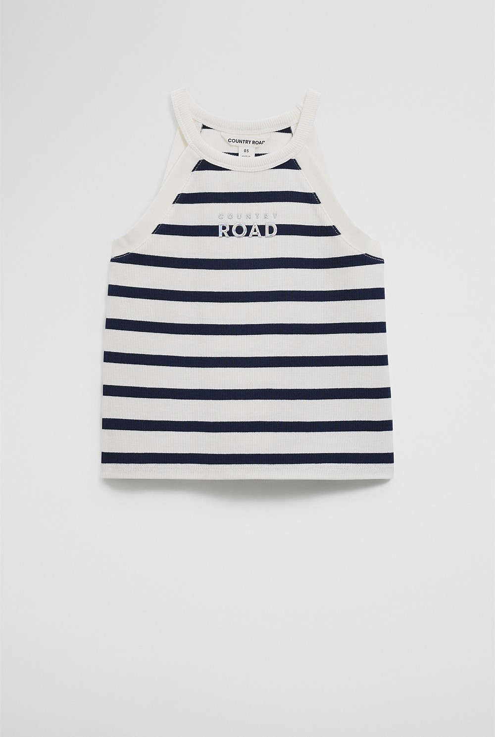 Organically Grown Cotton Logo Halter Tank