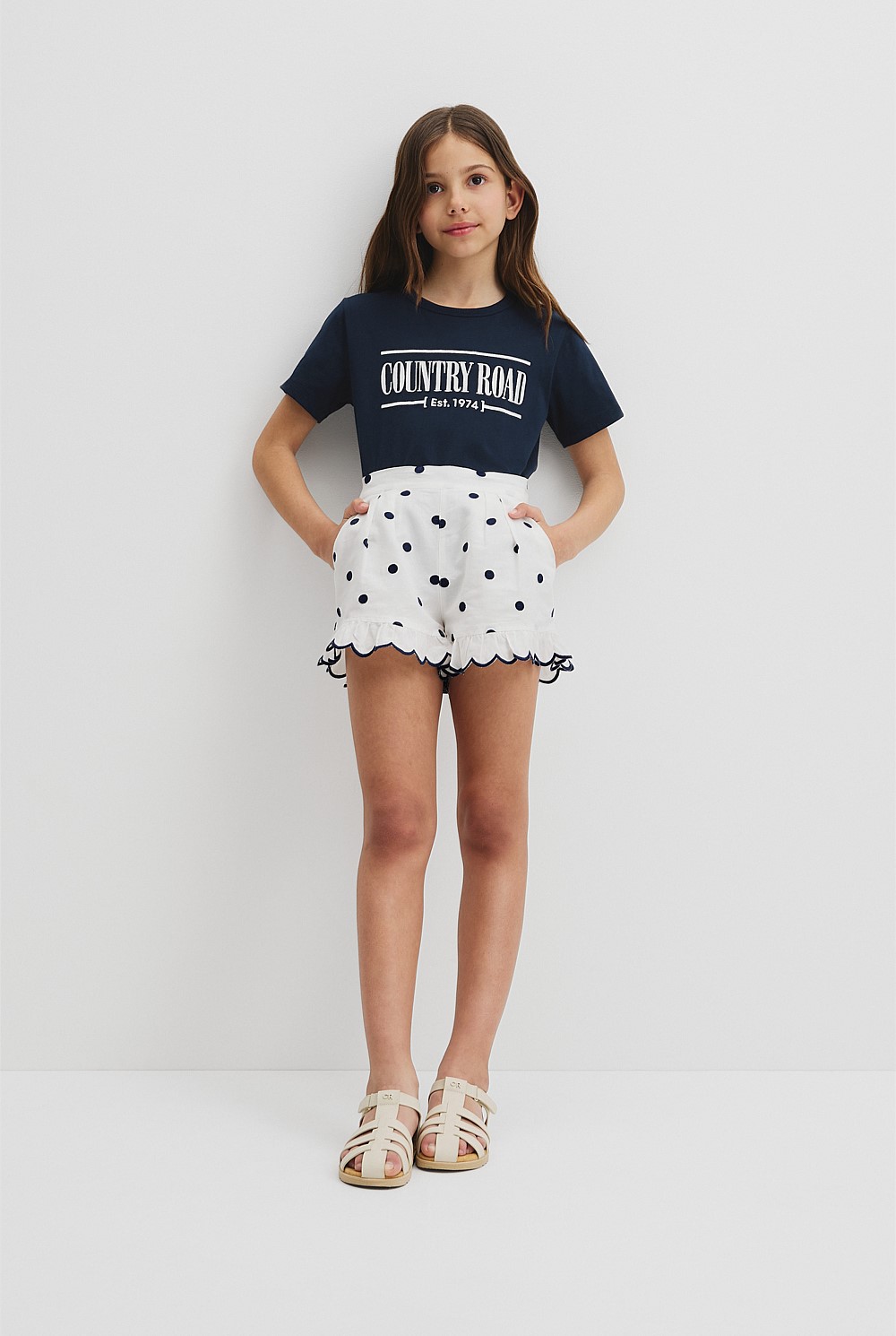 Spot Scalloped Short
