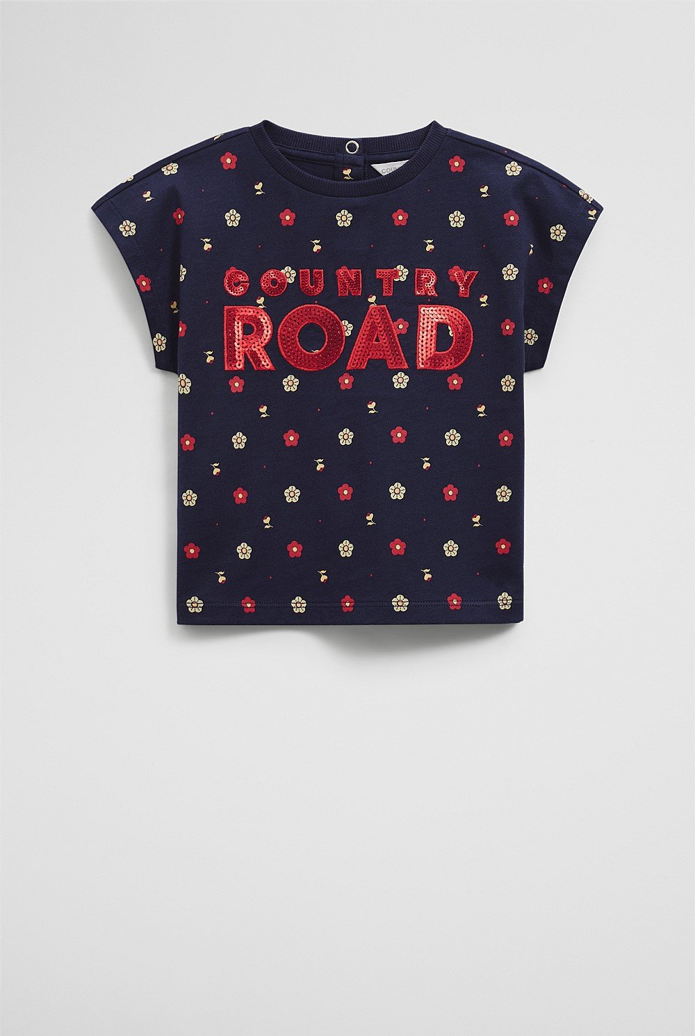 Organically Grown Cotton Sequin Logo T-Shirt