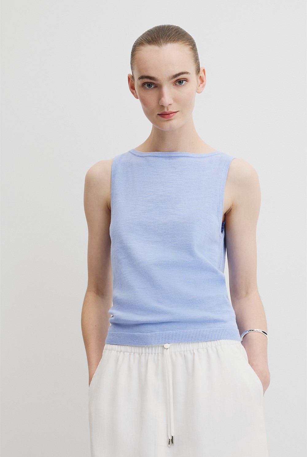 Organically Grown Cotton Linen Tank