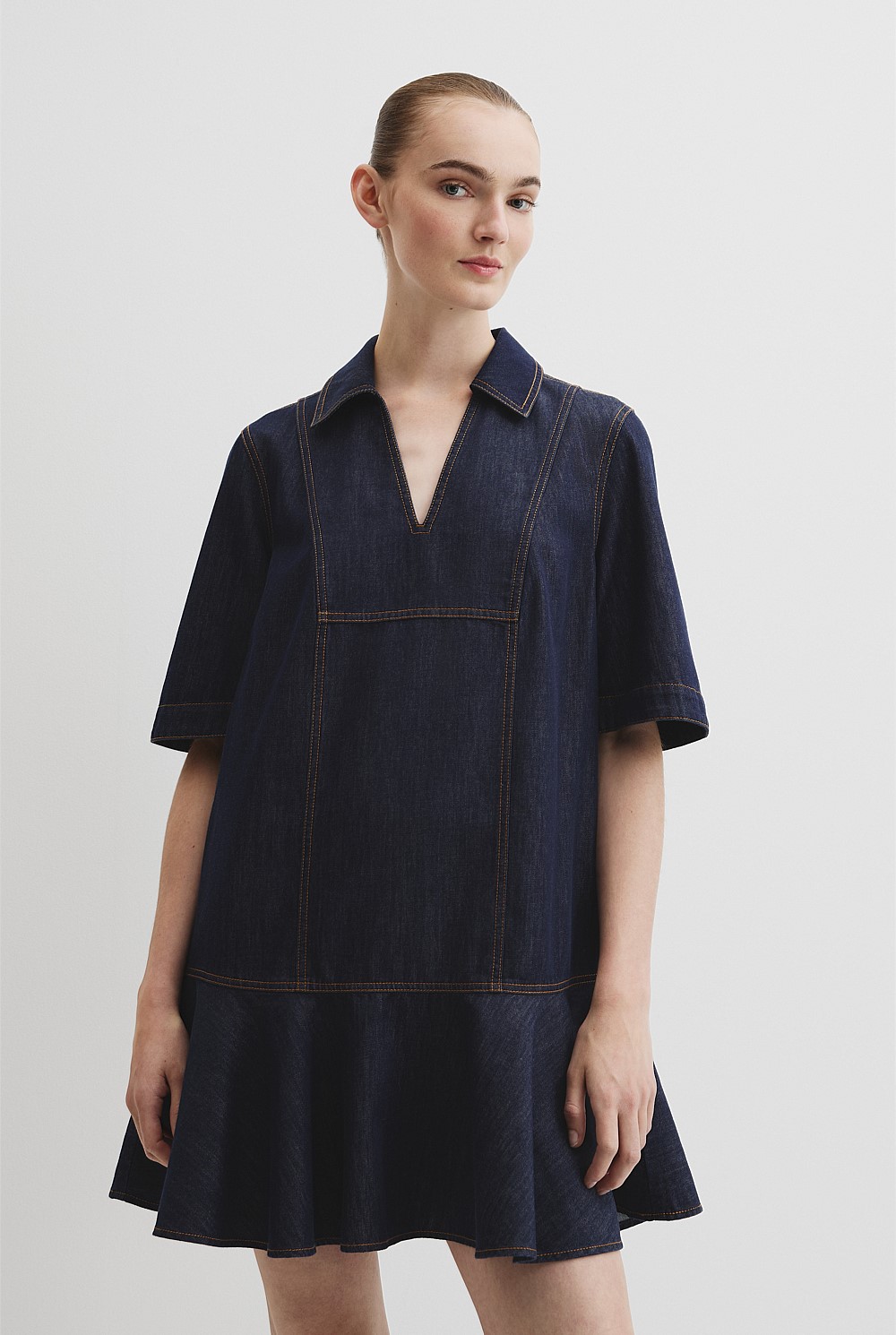 Denim Popover Dress