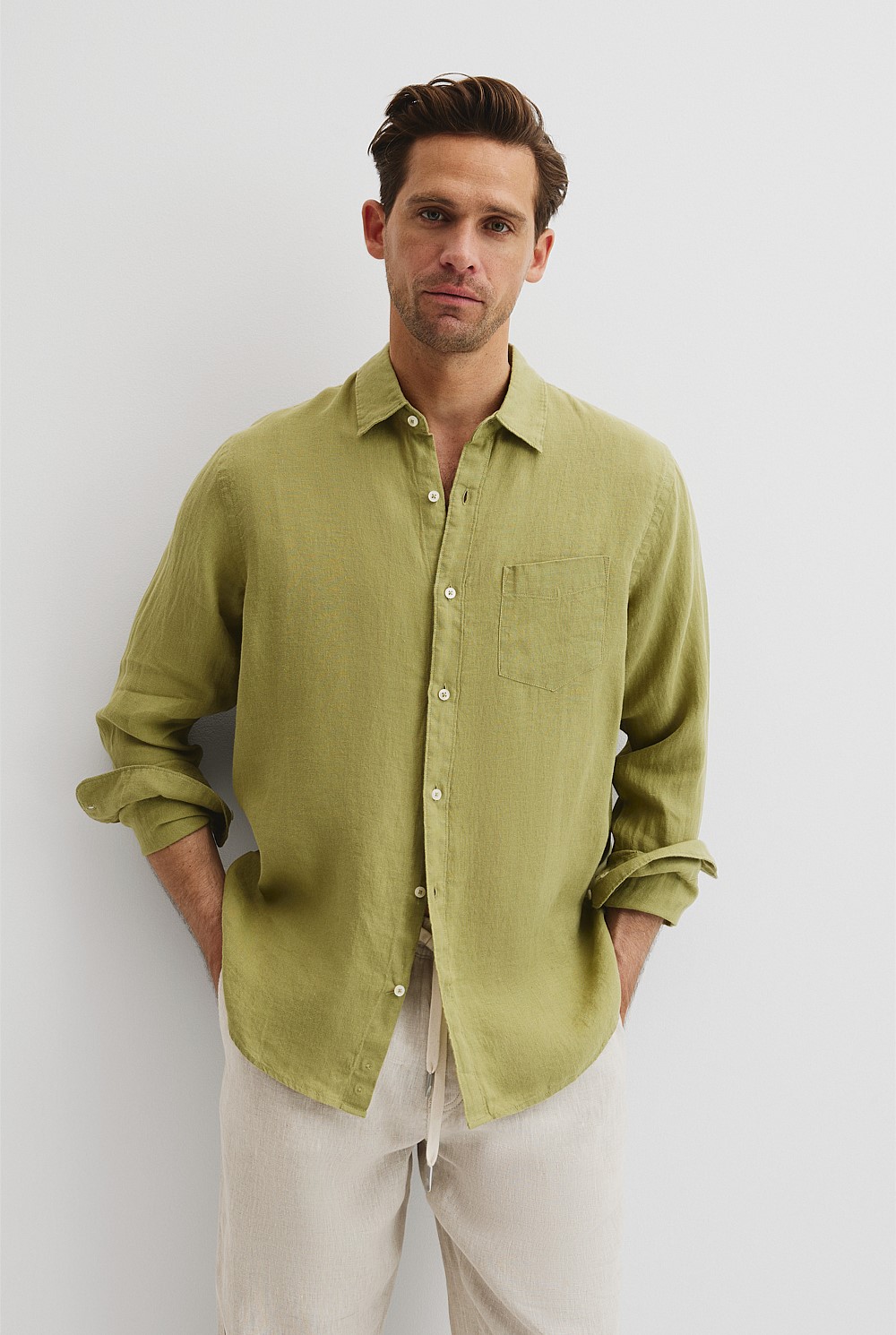 Regular Fit Organically Grown Linen Shirt