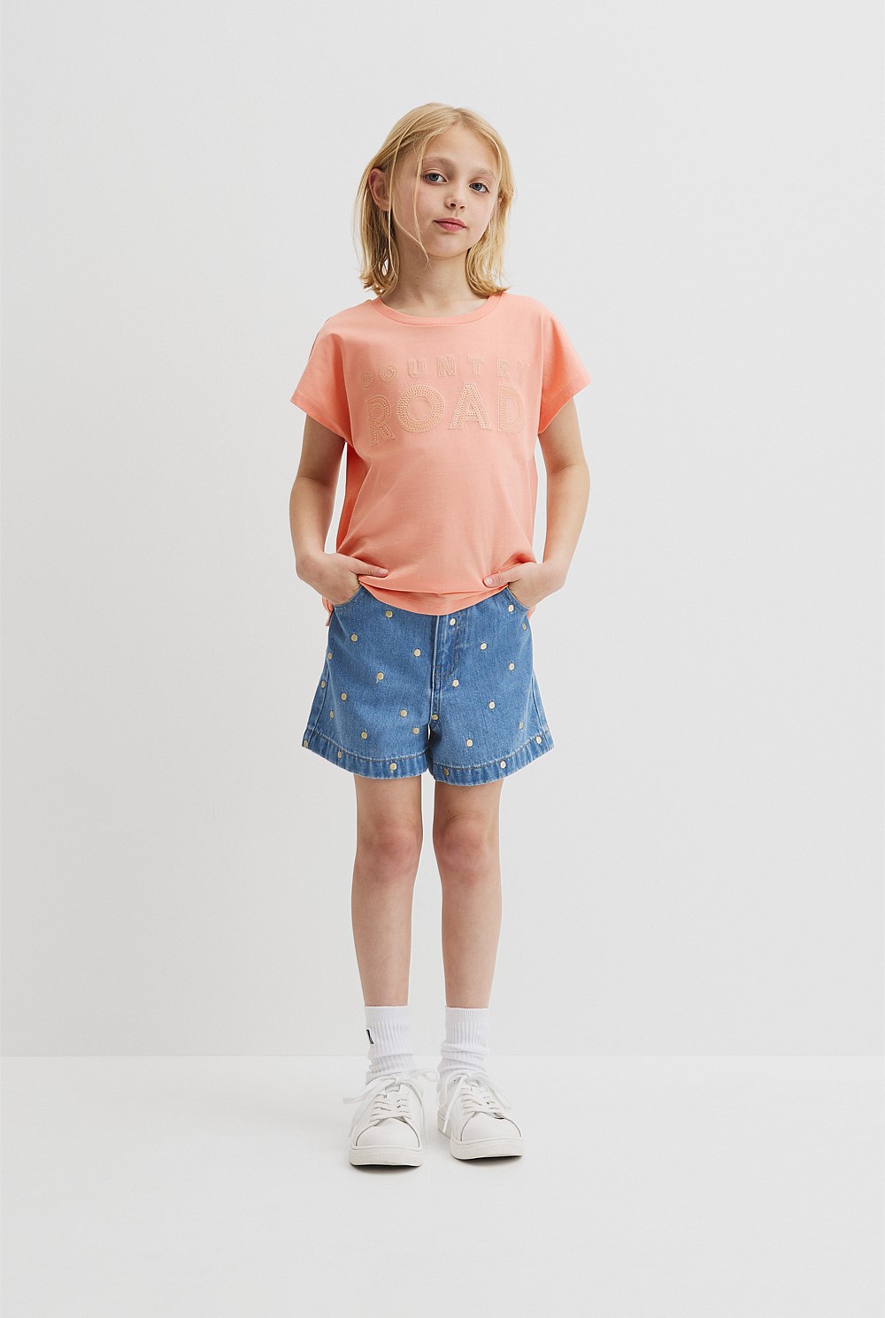 Organically Grown Cotton Sequin Logo T-Shirt