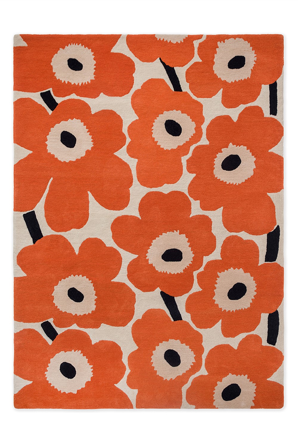 Unikko Orange Red Rug 240x170cm