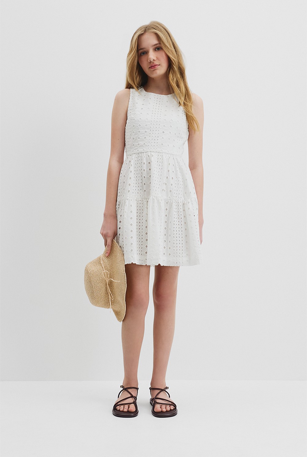 Teen Broderie Mini Dress