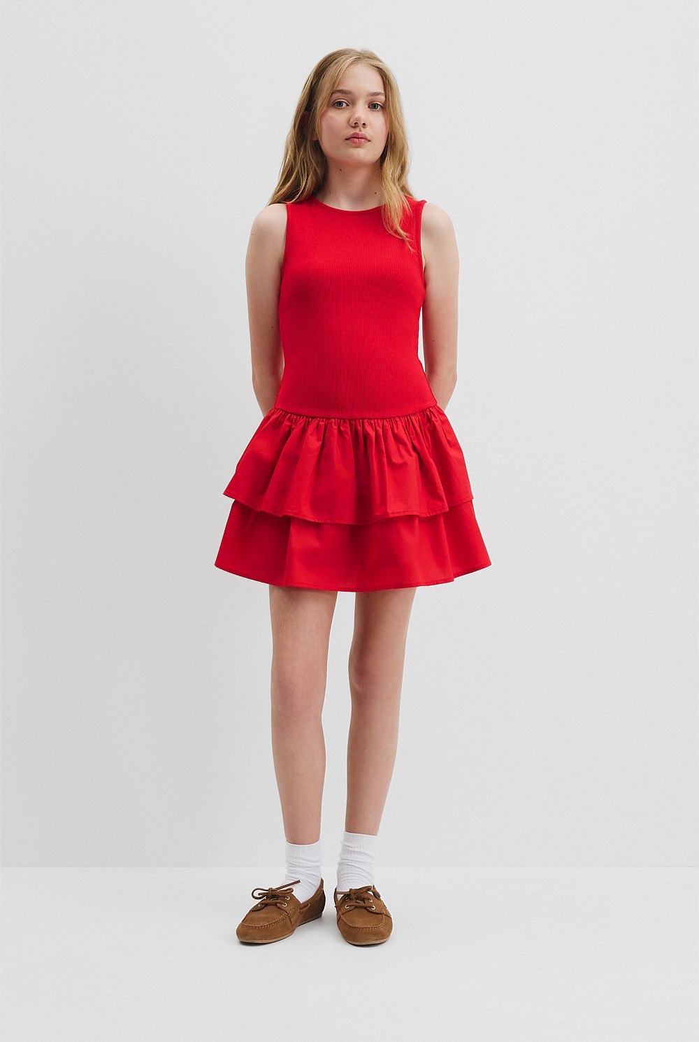 Teen Ruffle Mini Dress