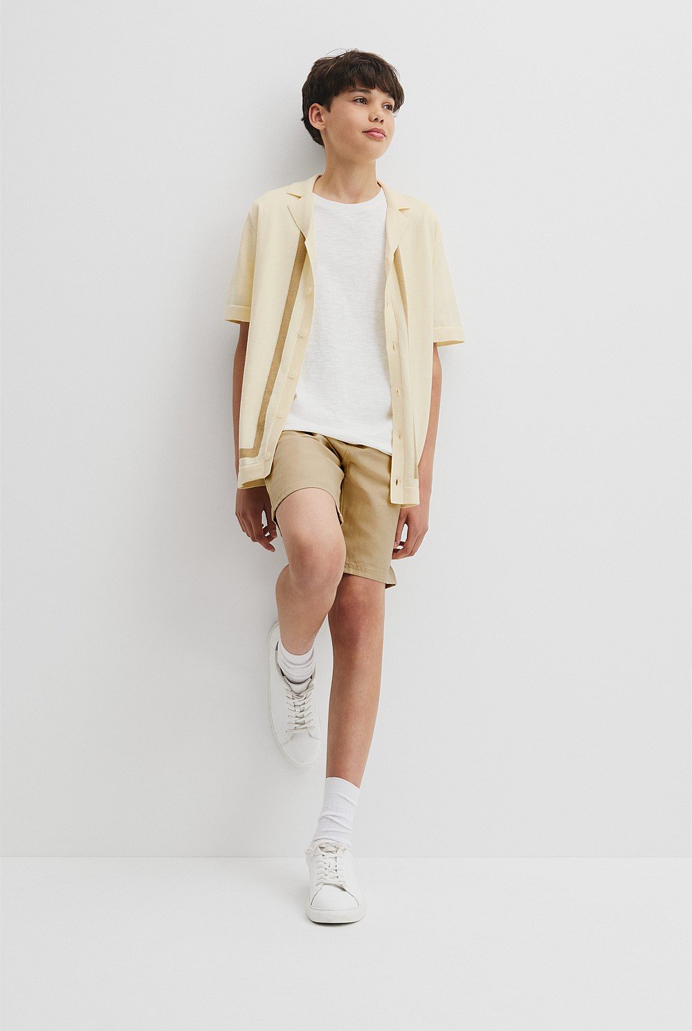 Teen Knit Stripe Detail Shirt