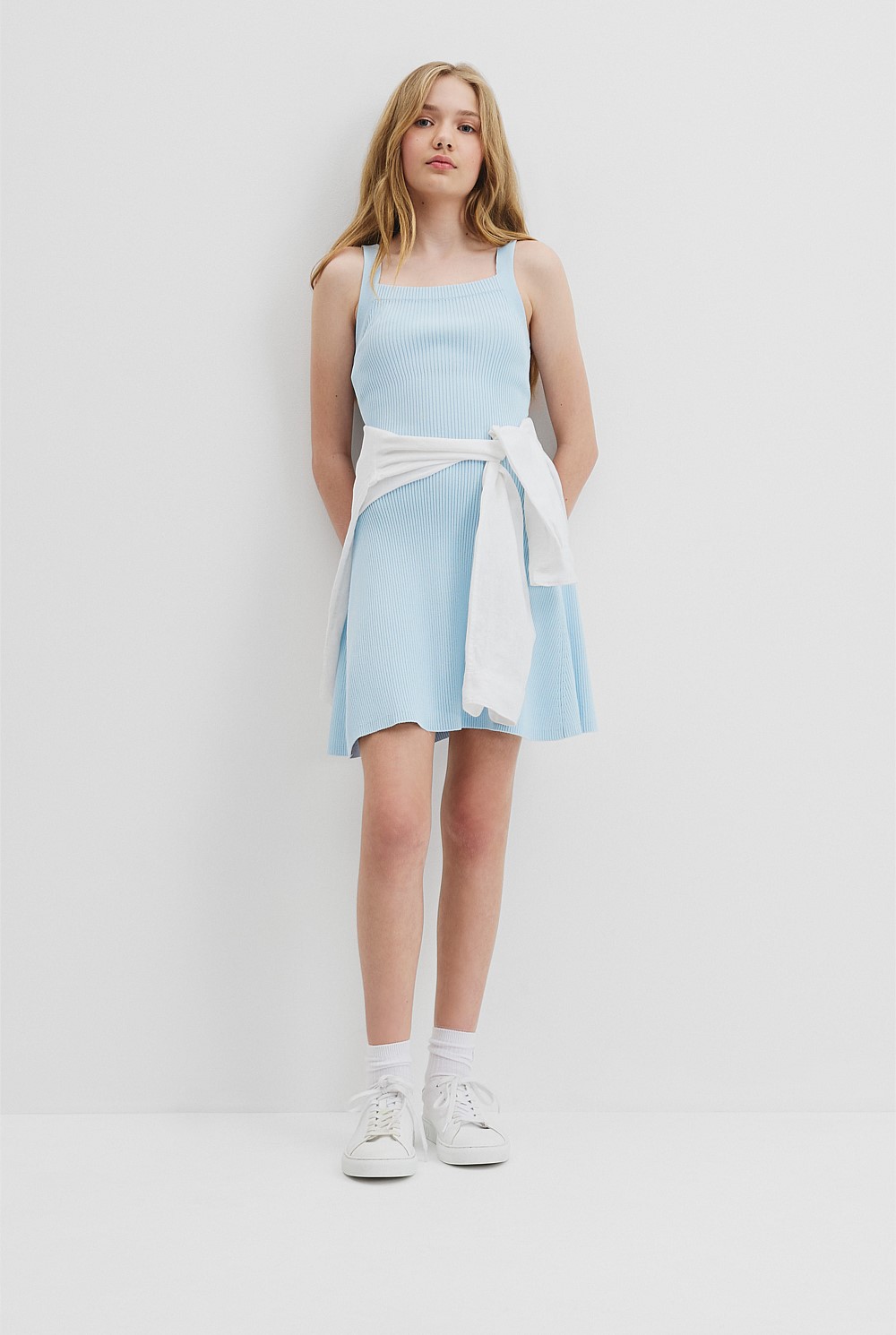 Teen Rib Knit Tank Dress