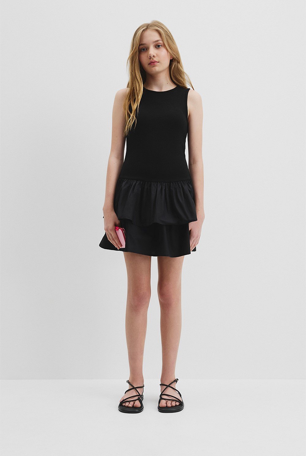 Teen Ruffle Mini Dress