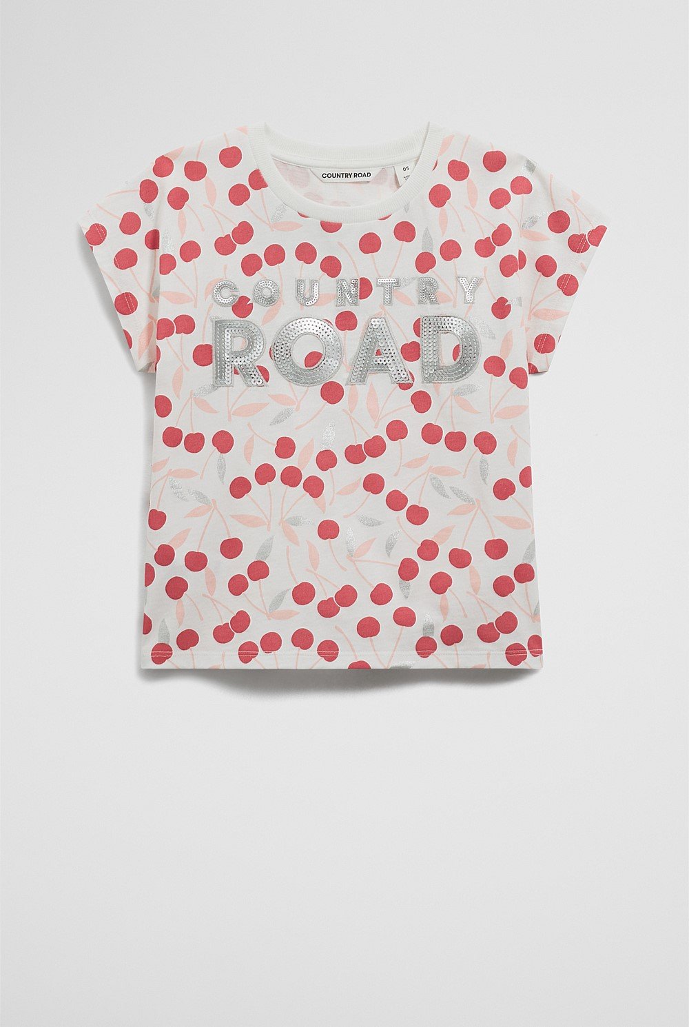 Organically Grown Cotton Sequin Logo T-Shirt