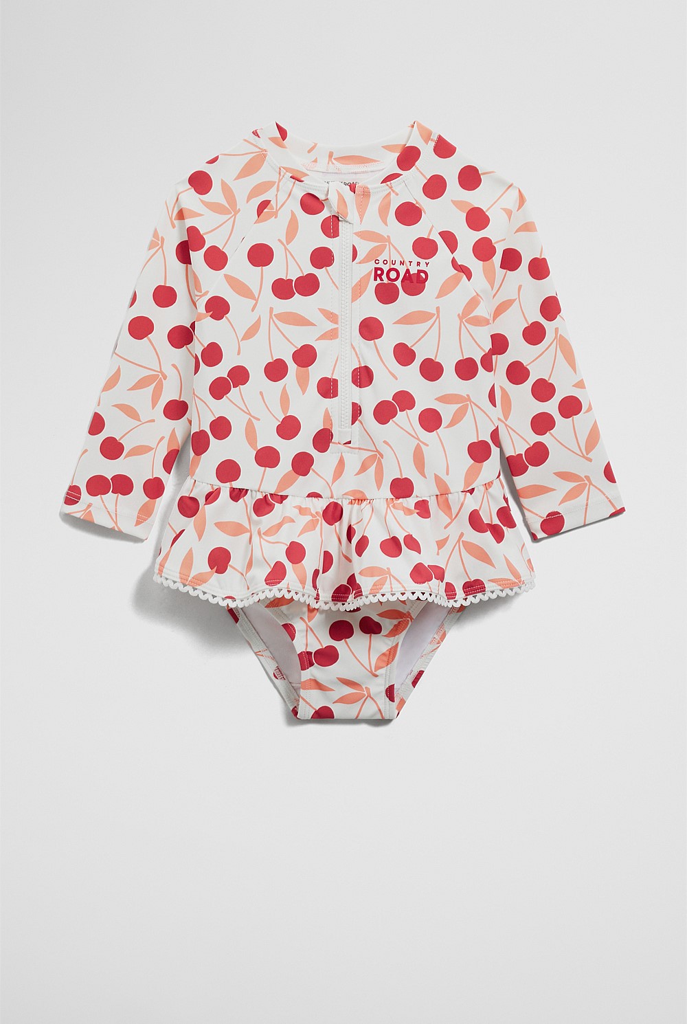 Cherry Long Sleeve Swimsuit