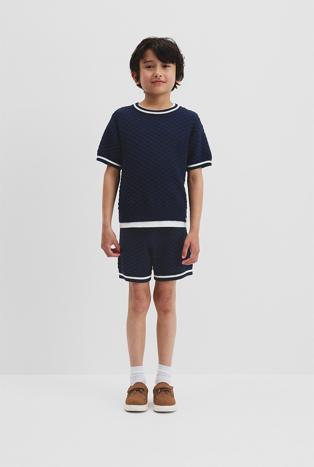 Textured Knit T-Shirt