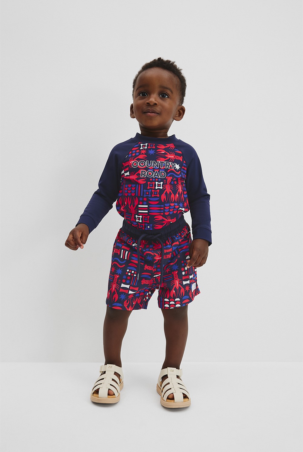 Lobster Geometric Board Short