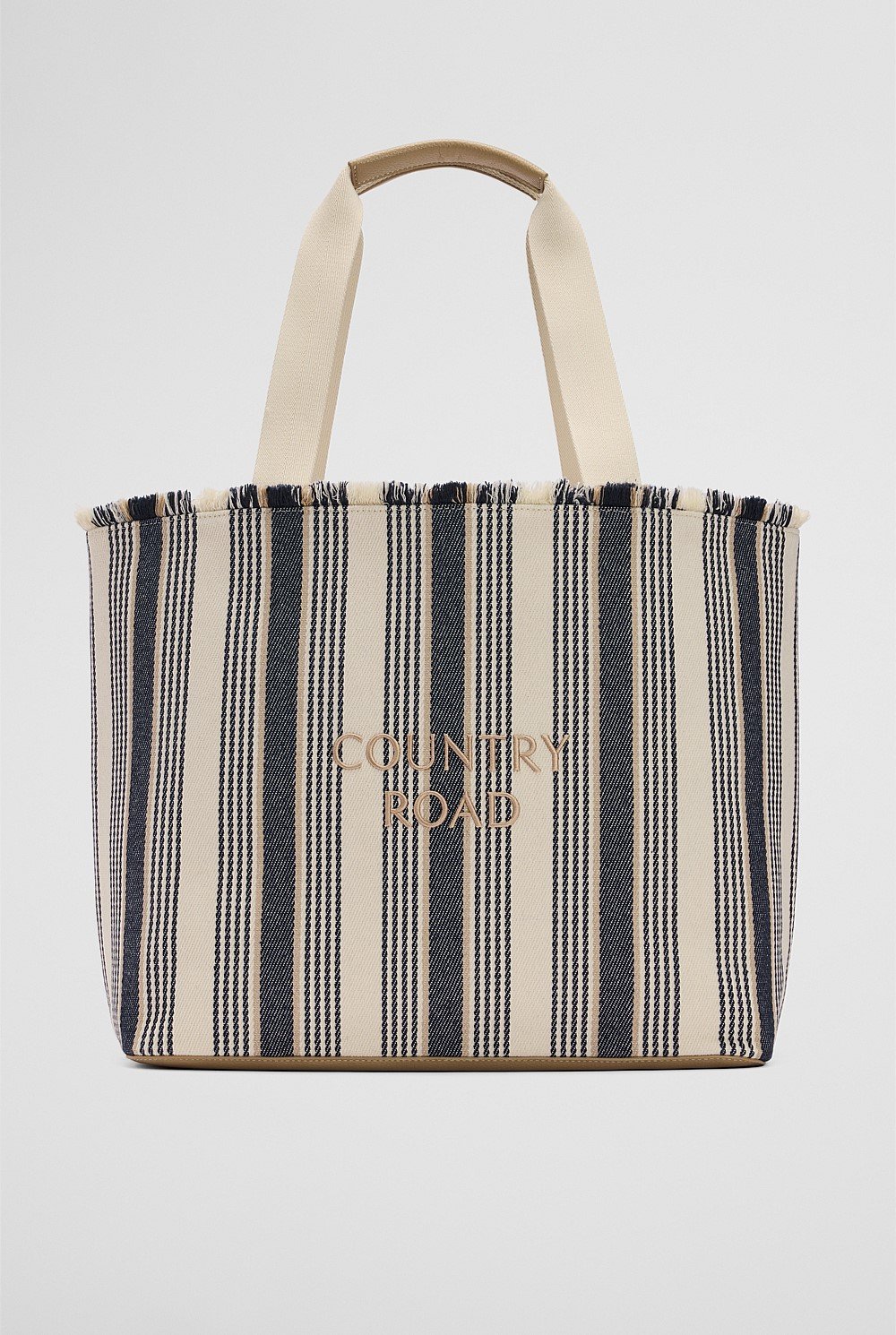 Stripe Fringe Tote