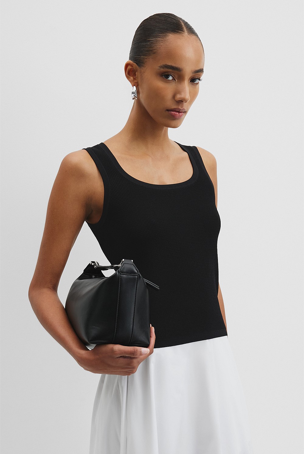 Waffle Crew Knit Tank