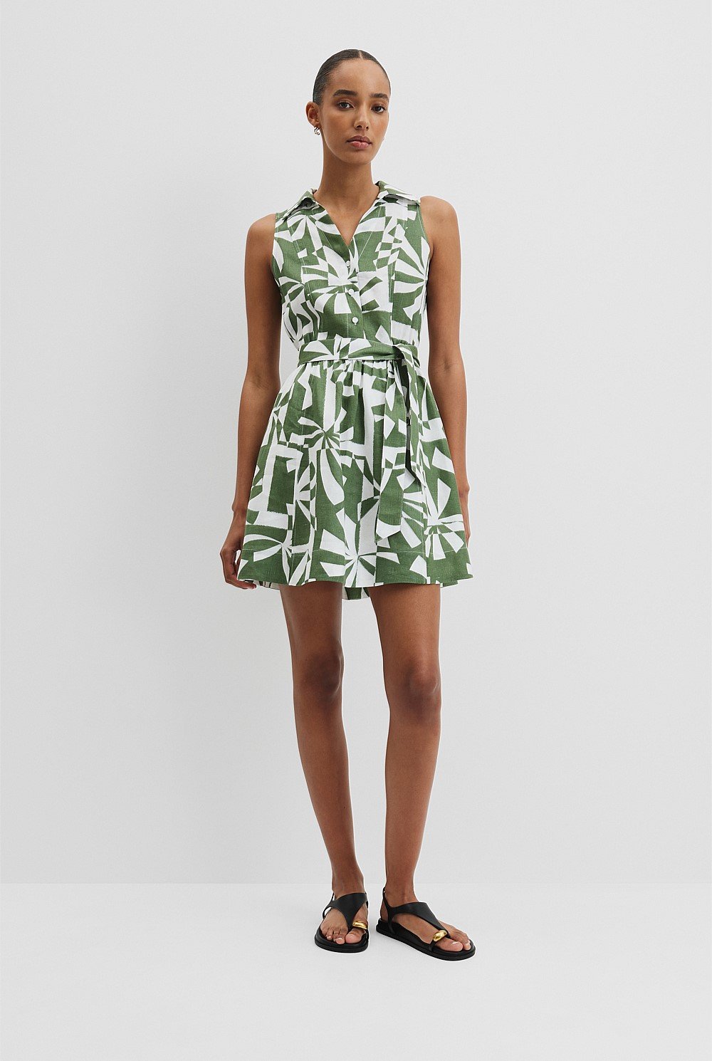 Print Linen Sundress