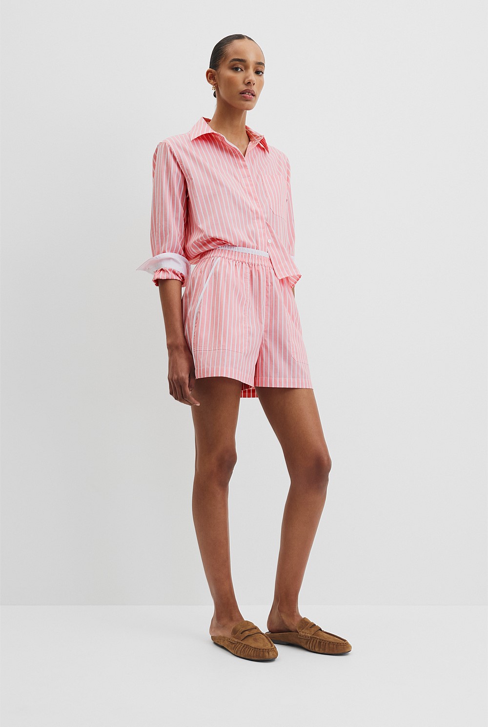 Australian Cotton Oxford Stripe Short