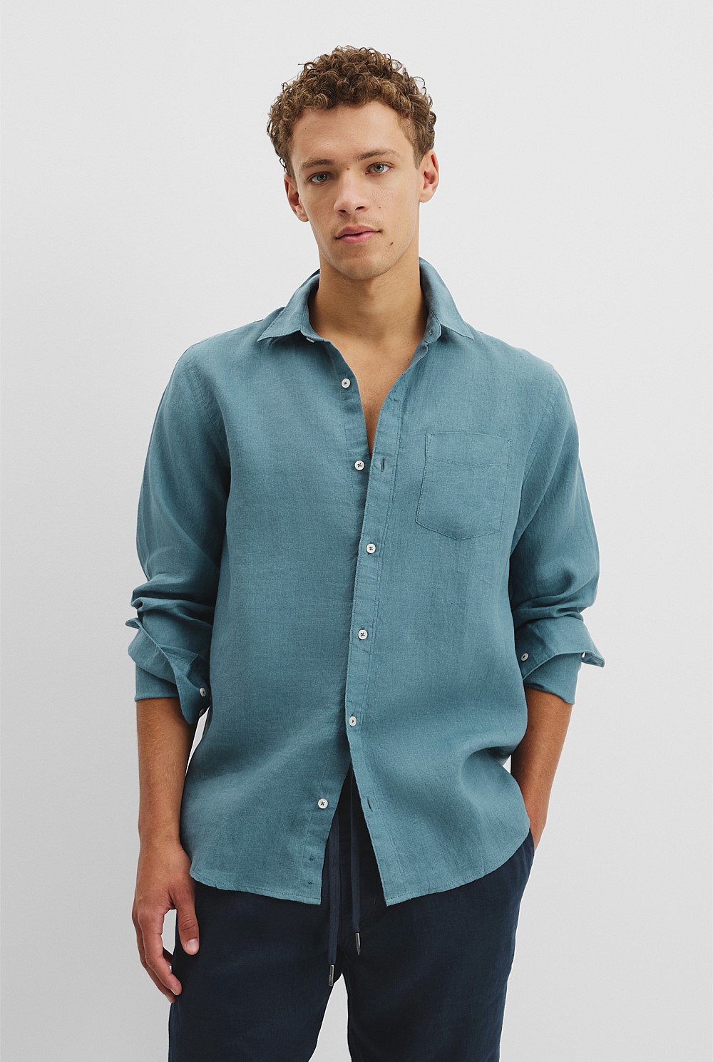 Regular Fit Organically Grown Linen Shirt