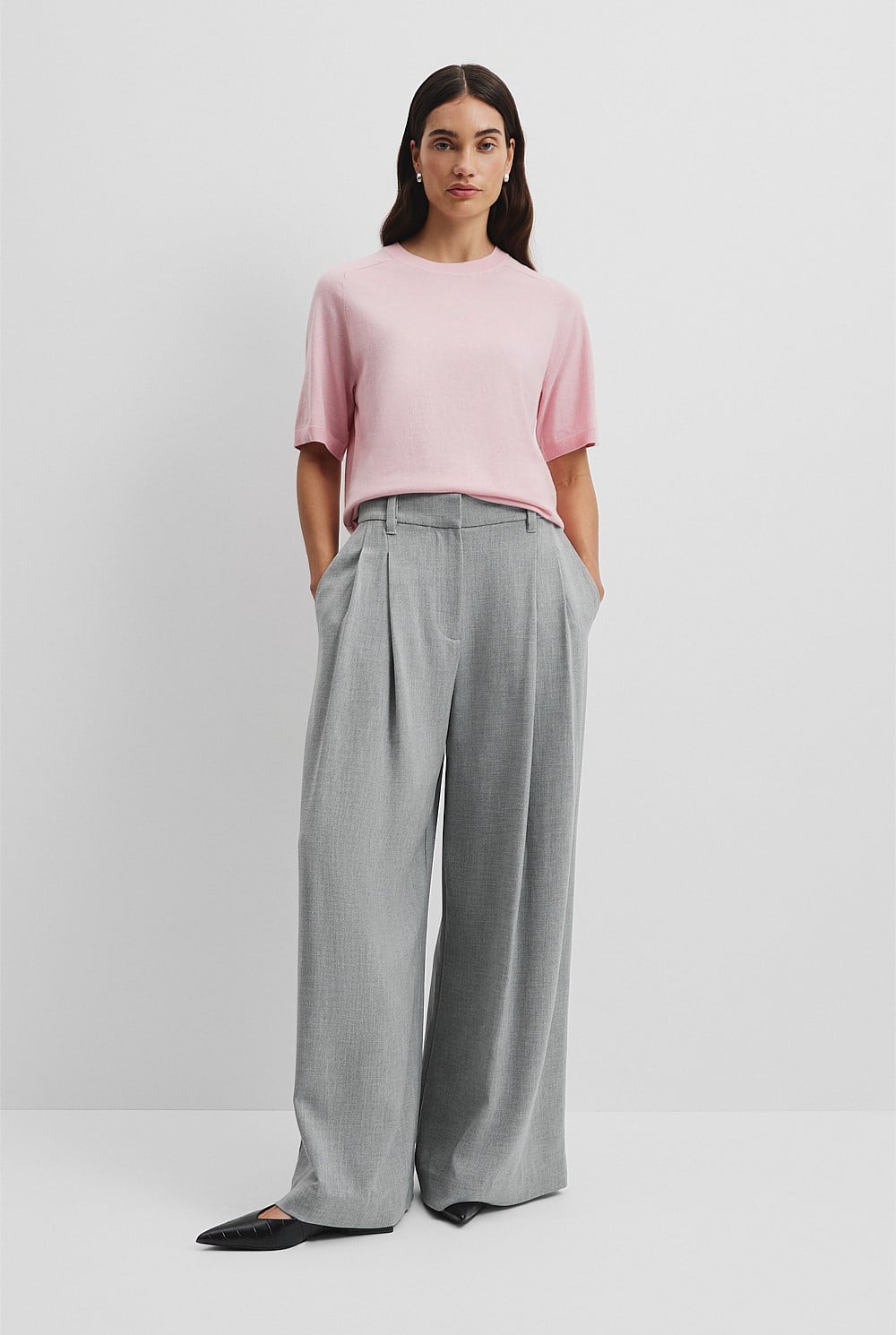 Organically Grown Cotton Blend Cashmere Blend T-Shirt