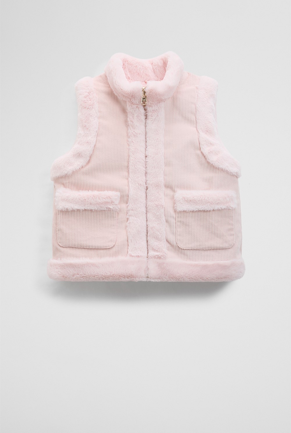 Reverse Faux Fur Vest
