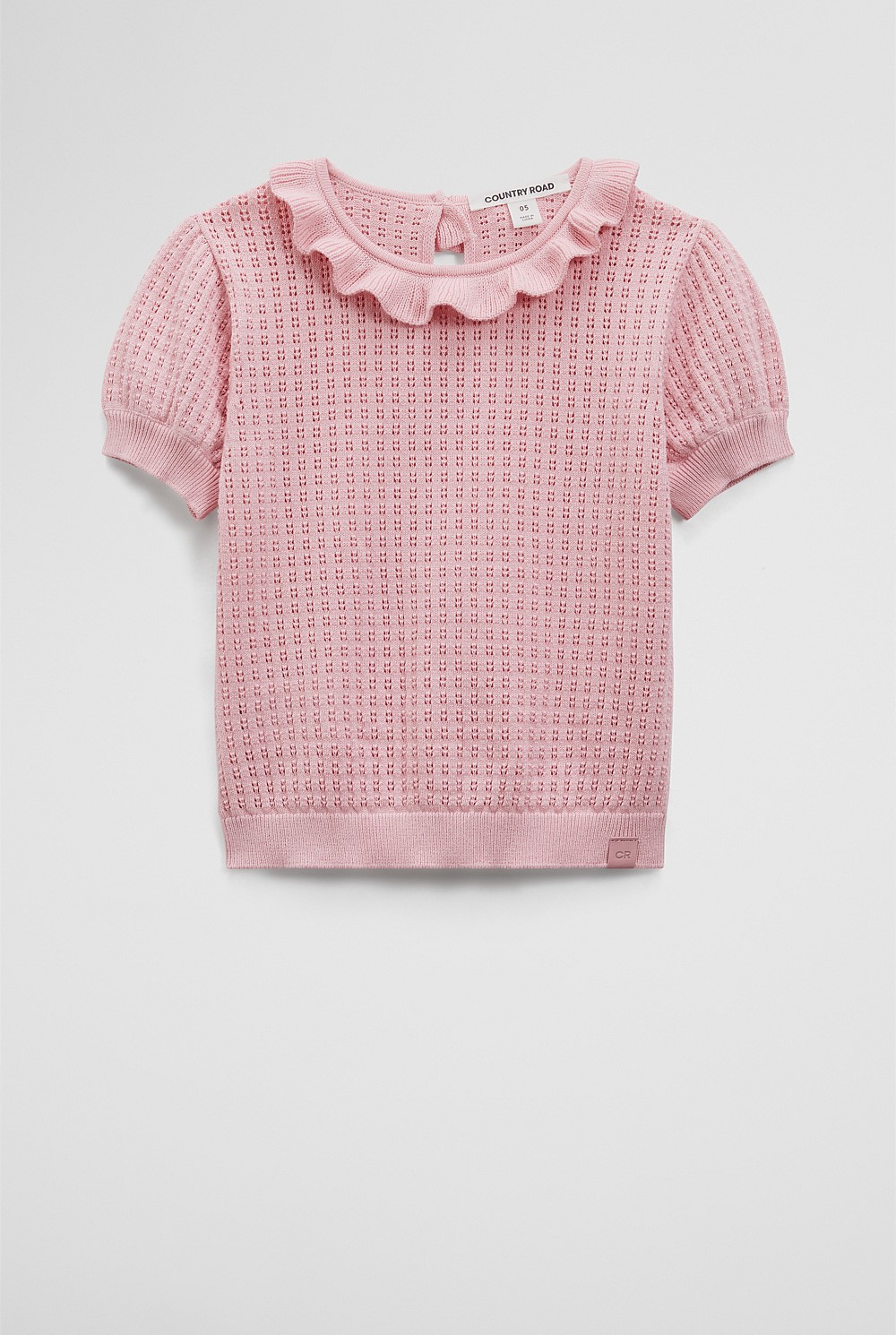 Frill Neck Knit Top