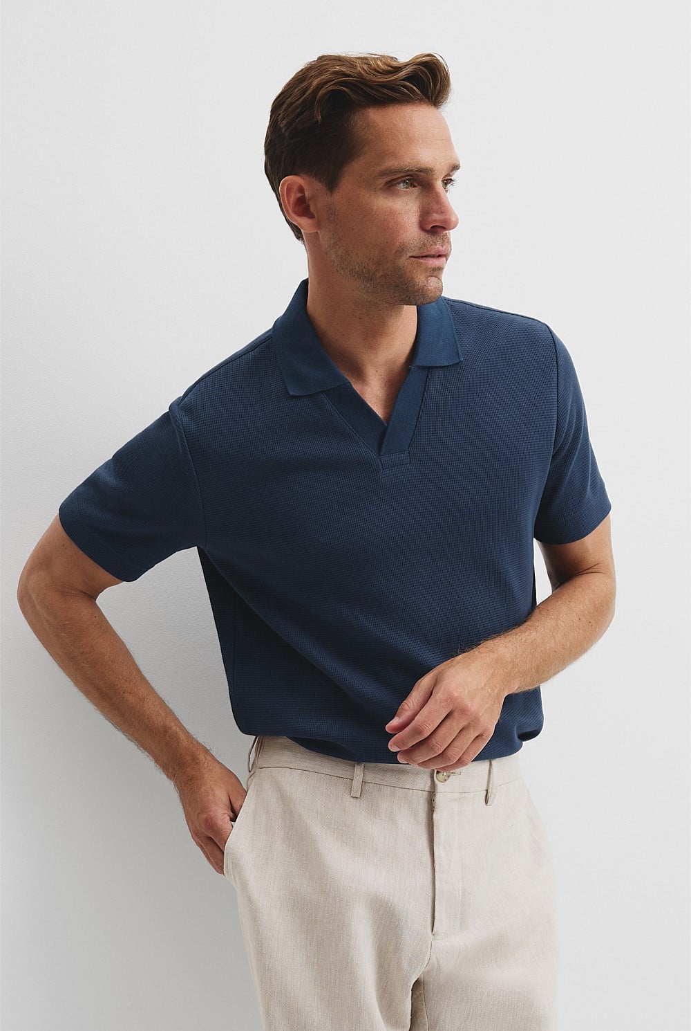 Australian Cotton Waffle Polo