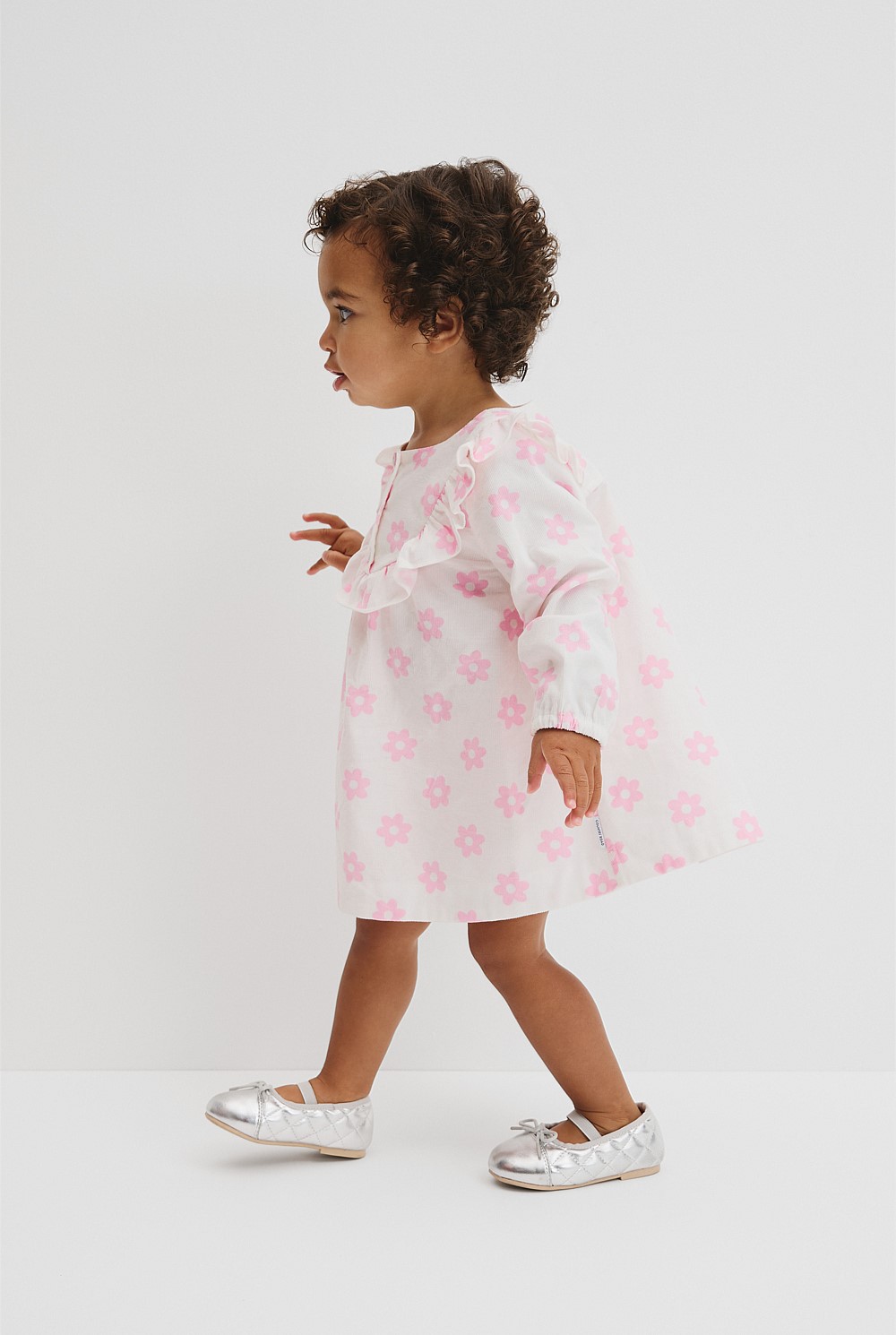 Organically Grown Cotton Cord Frill Dress Set