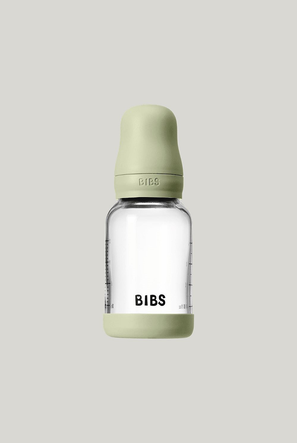Glass Baby Bottle 120ml Latex - Sage