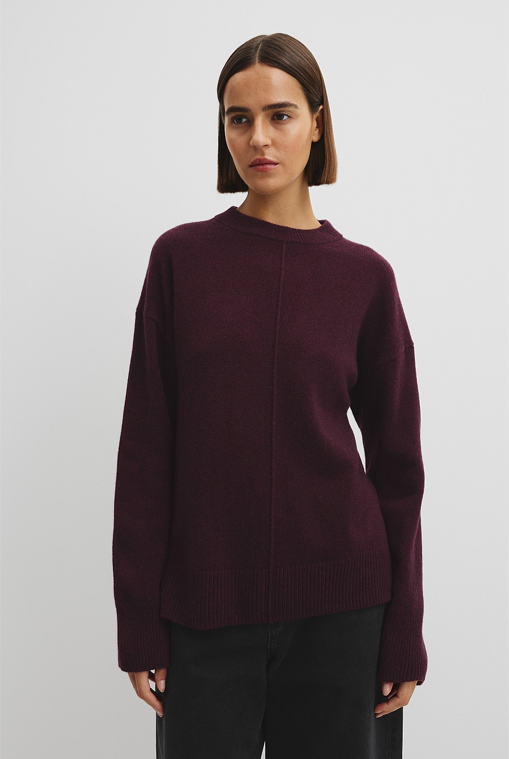Merino Wool Crew Neck Knit