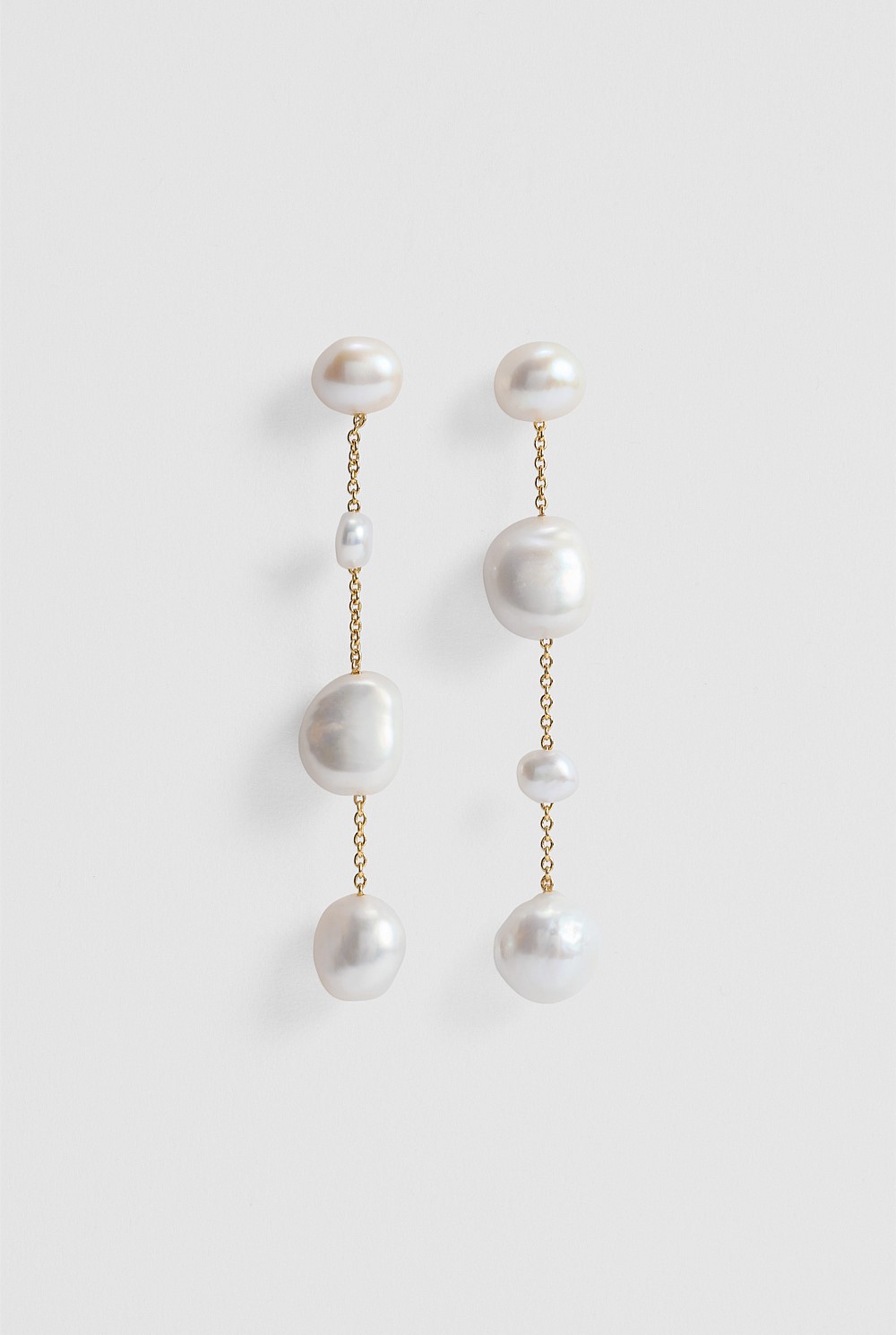 Lila Freshwater Pearl Long Drop Earring