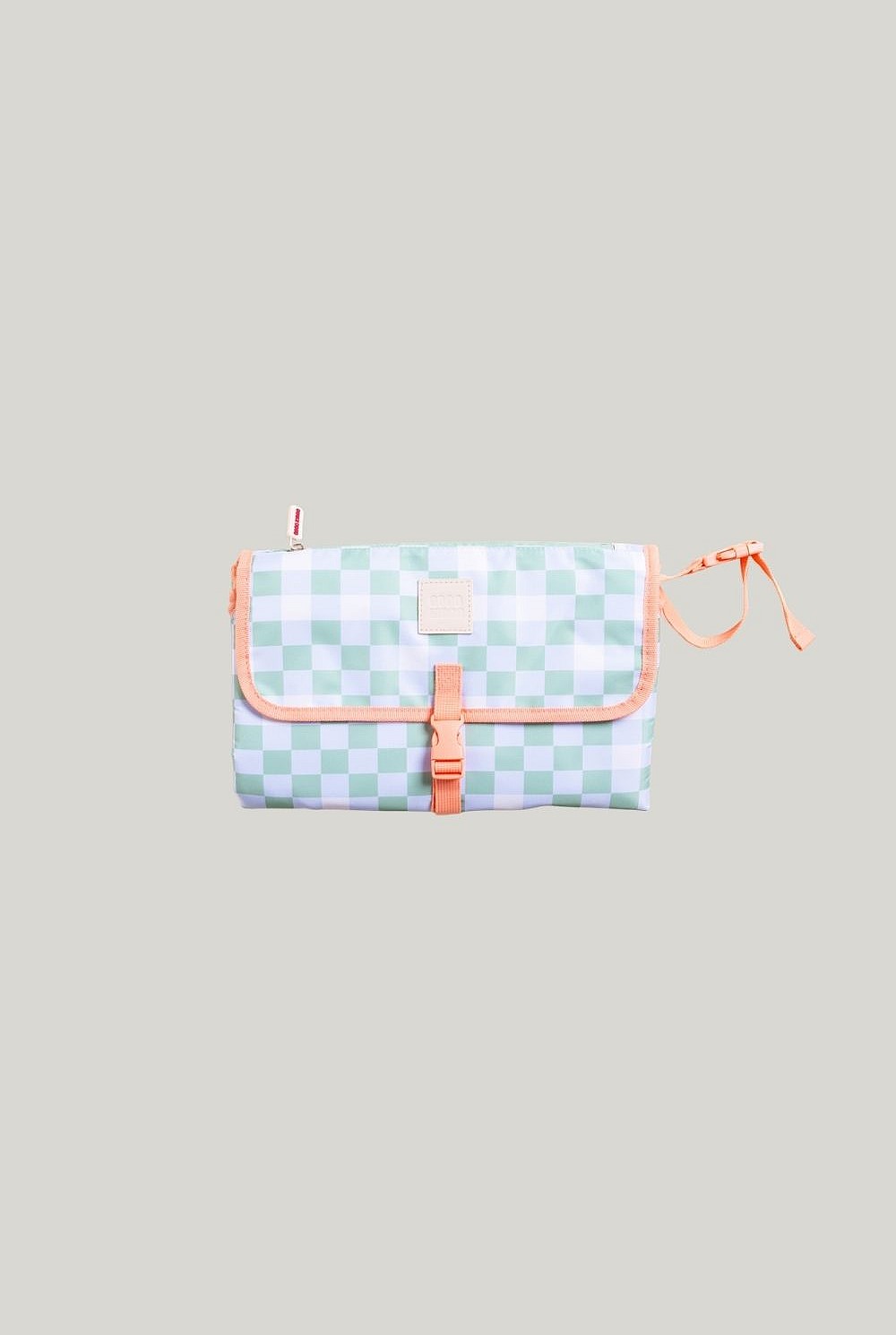 When You Need It Change Wallet - Sage And Dusty Blue Check
