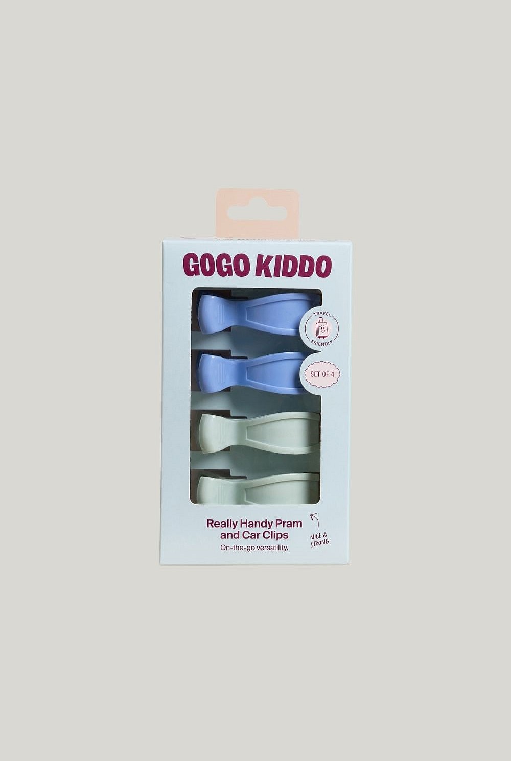 Really Handy Pram And Car Clips 4-pack - Seafoam/periwinkle