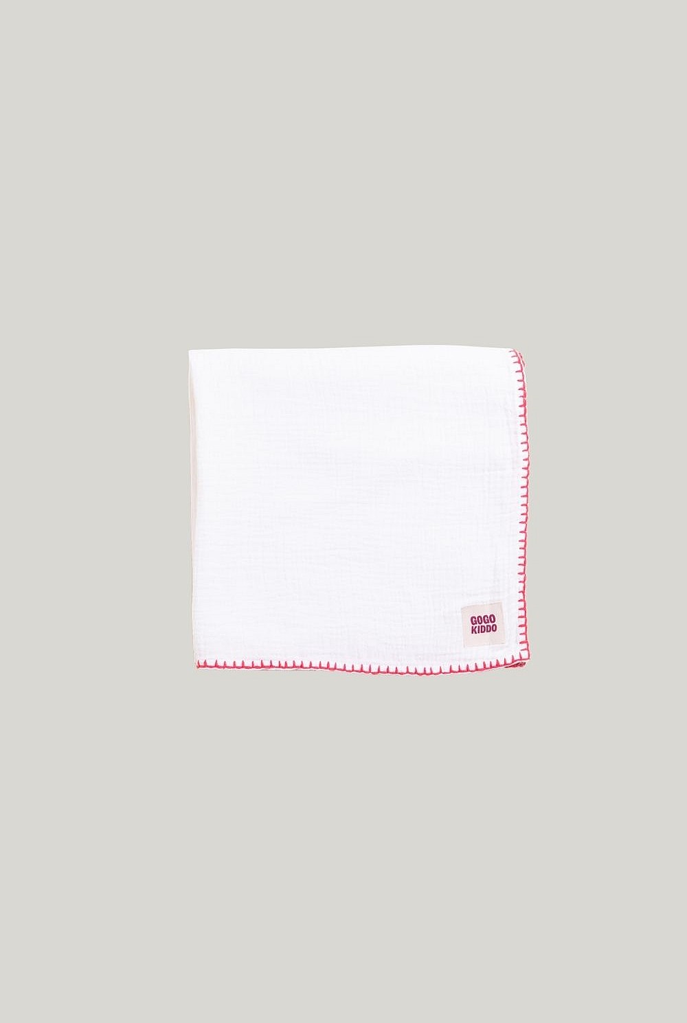 Light And Breathable Muslin Swaddle Wrap - Ivory/pink
