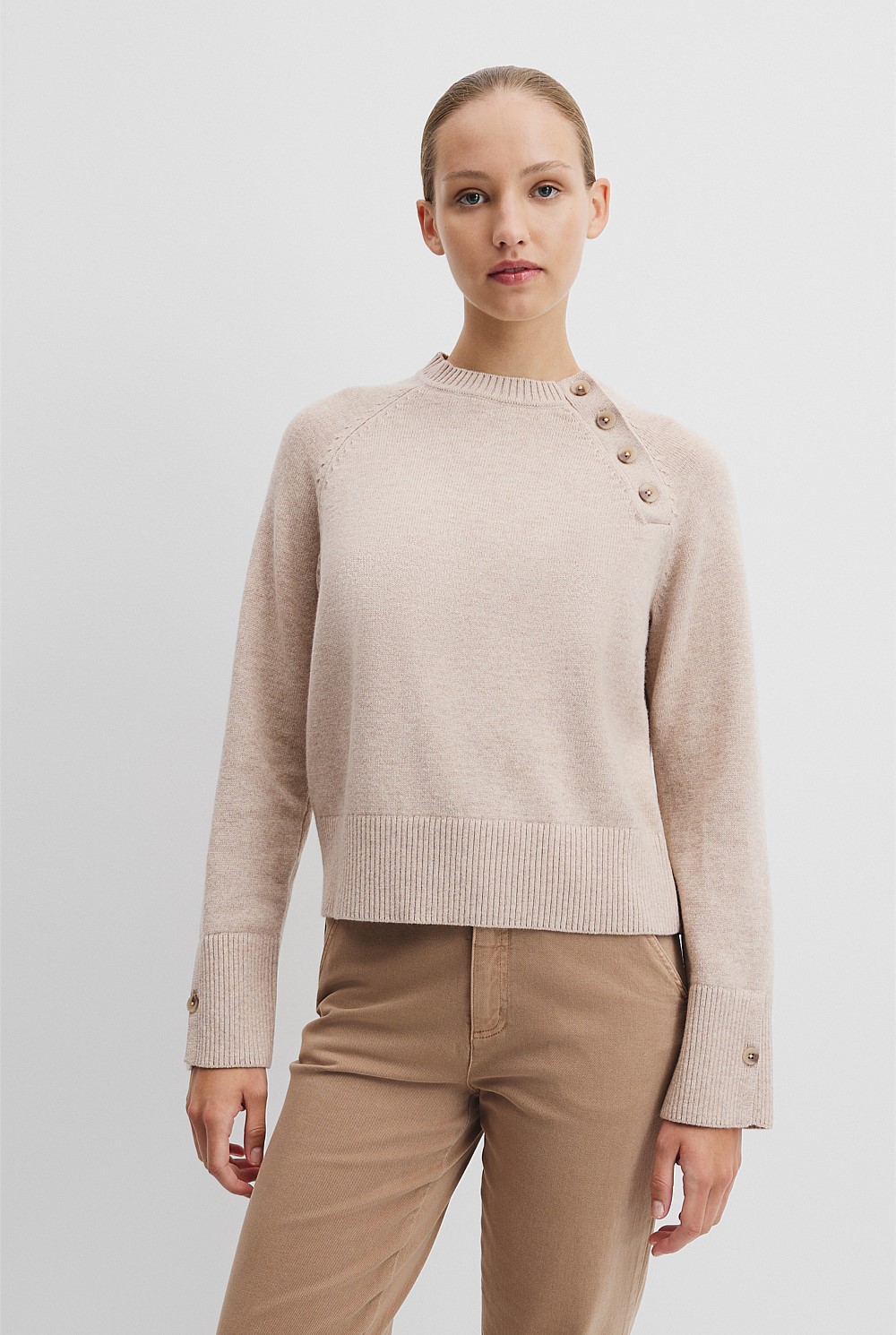 Button Neck Knit