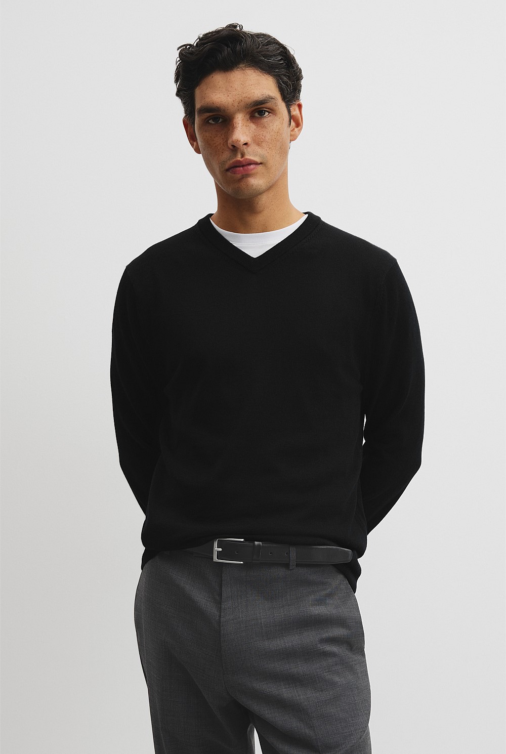 Merino Wool V-Neck Knit