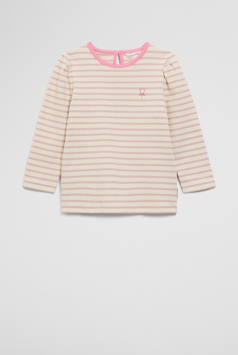 Rib Puff Sleeve Top