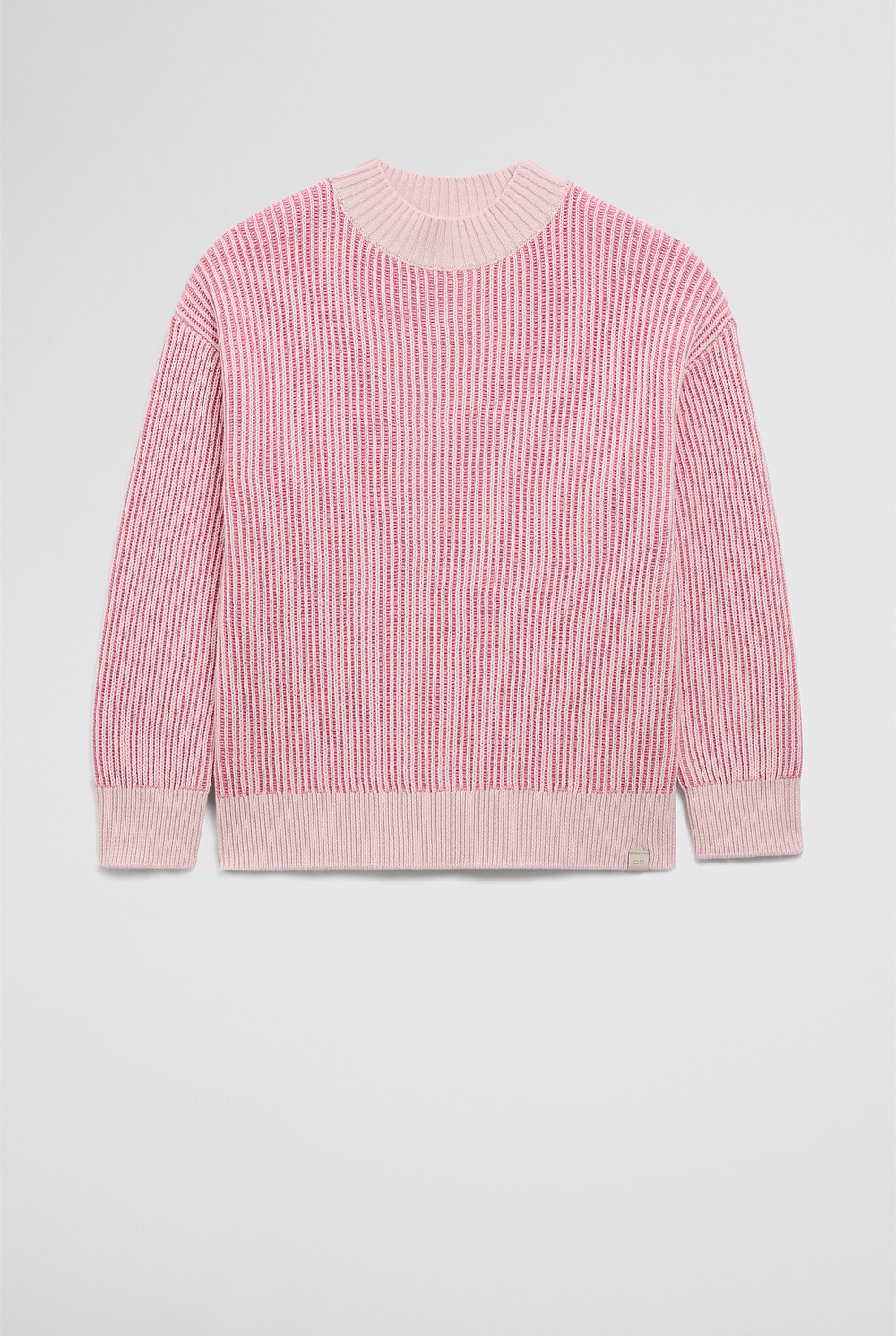 Organically Grown Cotton Contrast Fisherman Knit