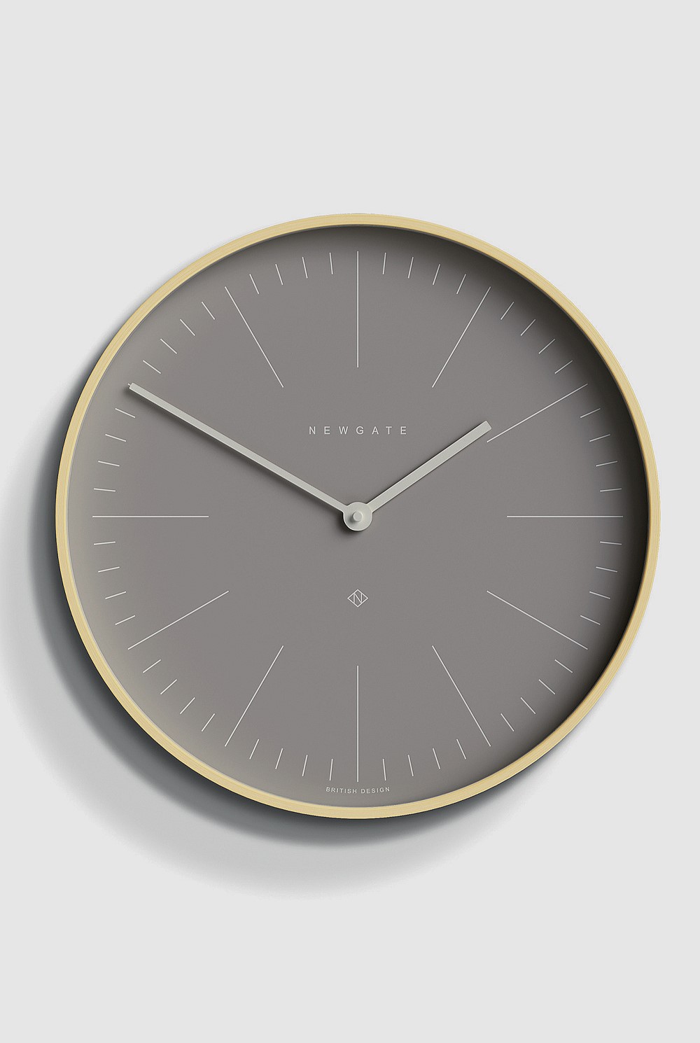 Mr Clarke Clock - Pale Wood Clay Grey Dial