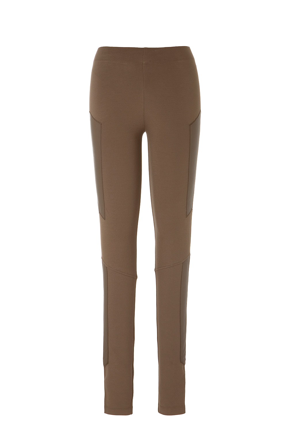 Leather Panelled Ponte Pant