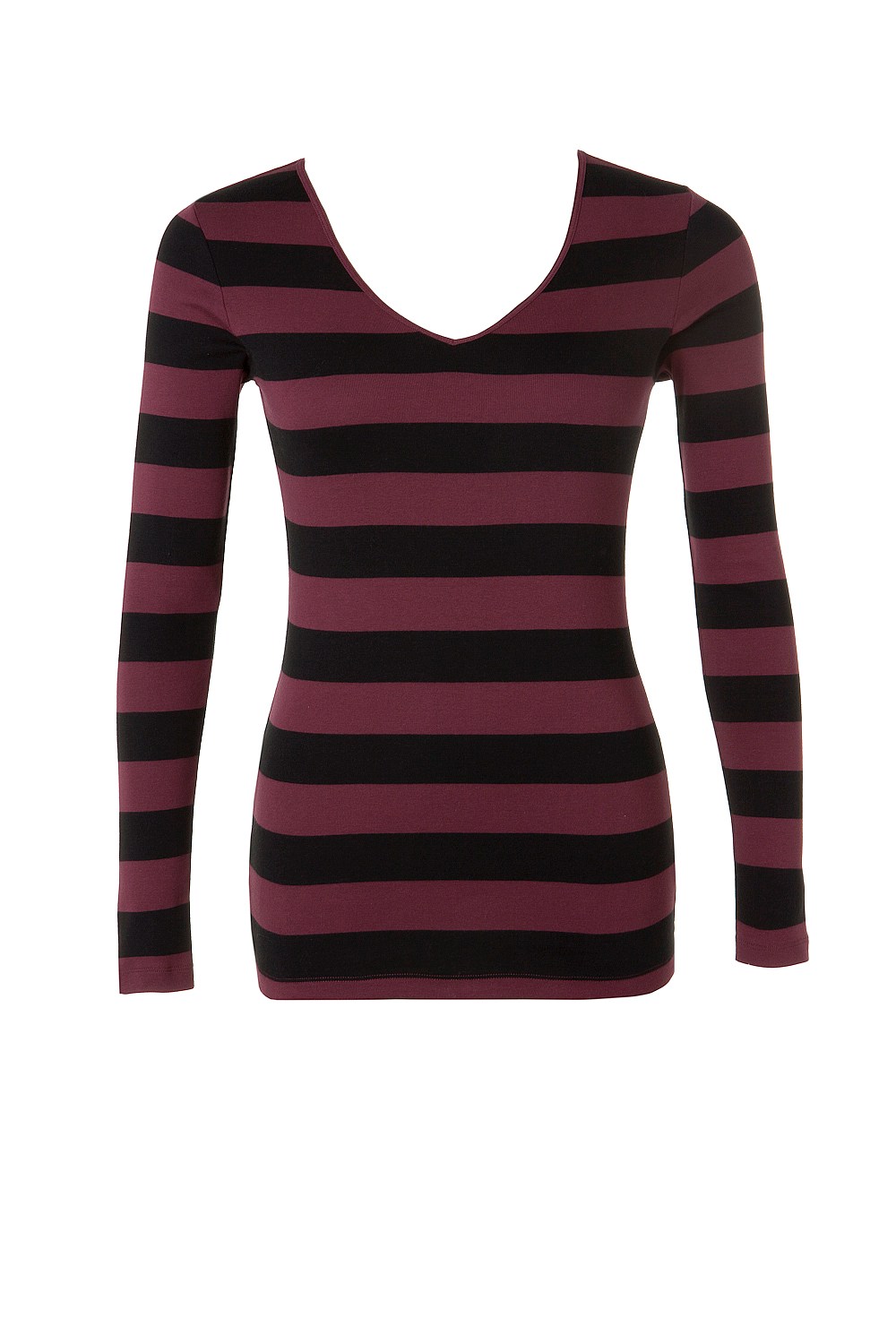V-Neck Stripe Tee