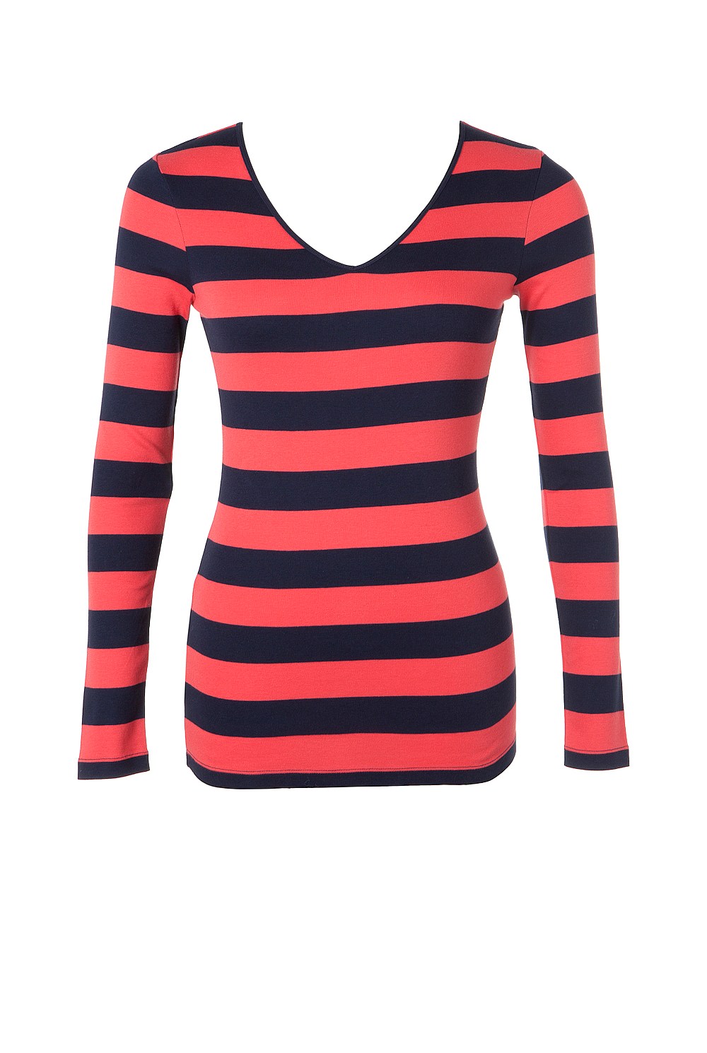 V-Neck Stripe Tee