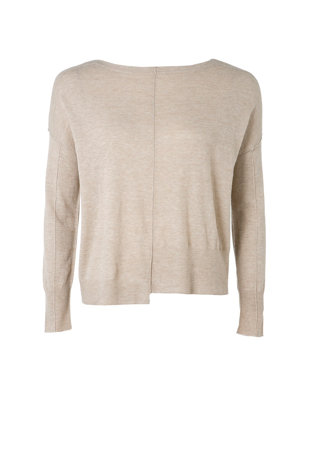 Asymmetrical Boat Neck Knit