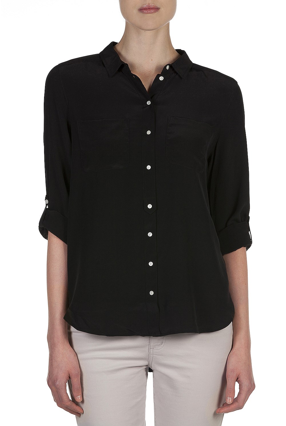 Washed Silk Pocket Shirt