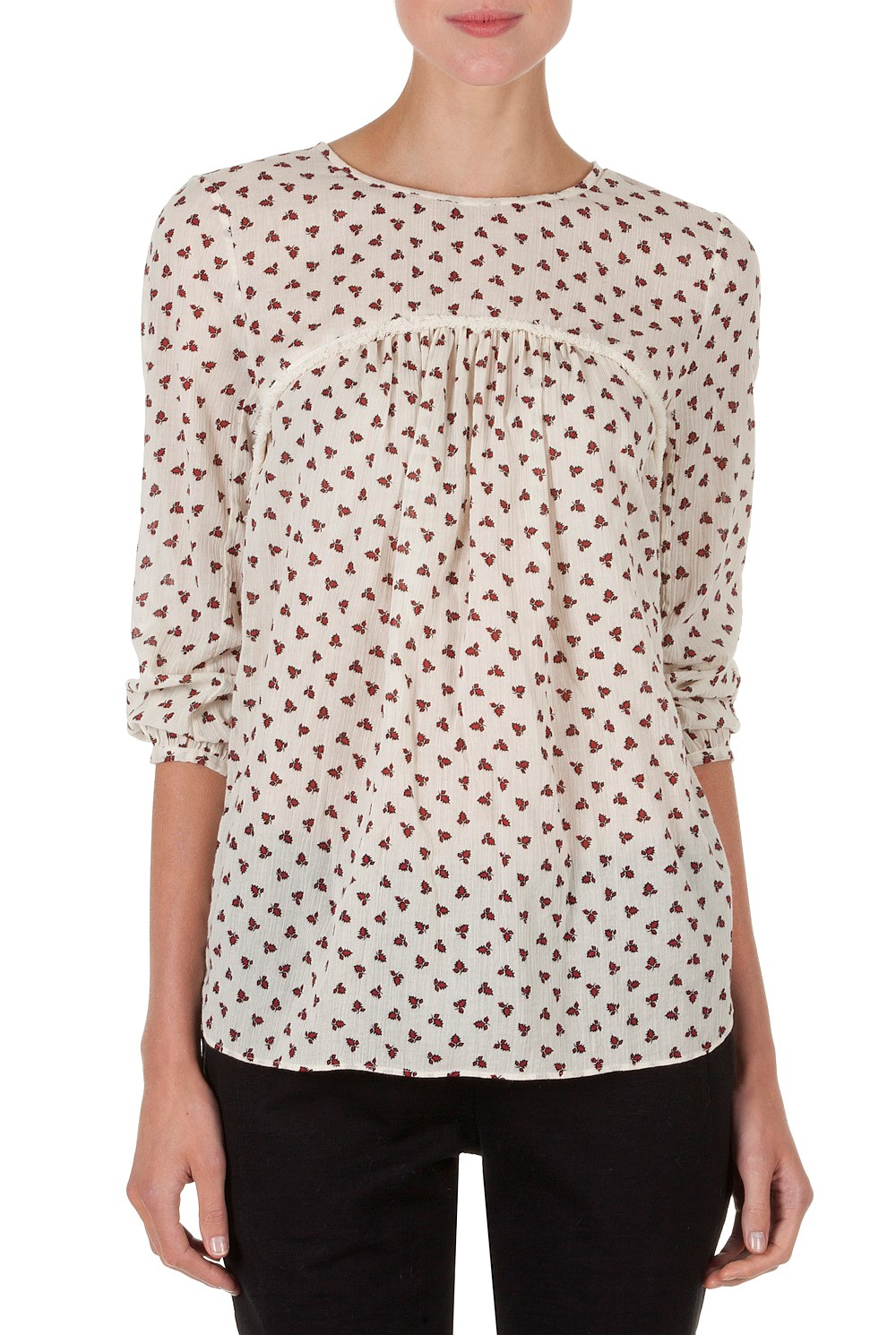 Fringed Print Smock