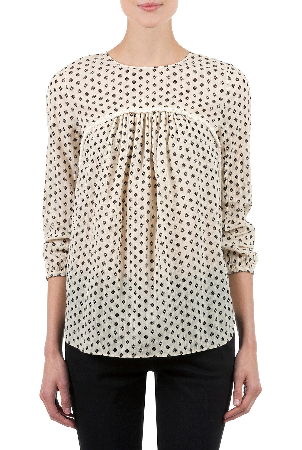 Fringed Print Smock
