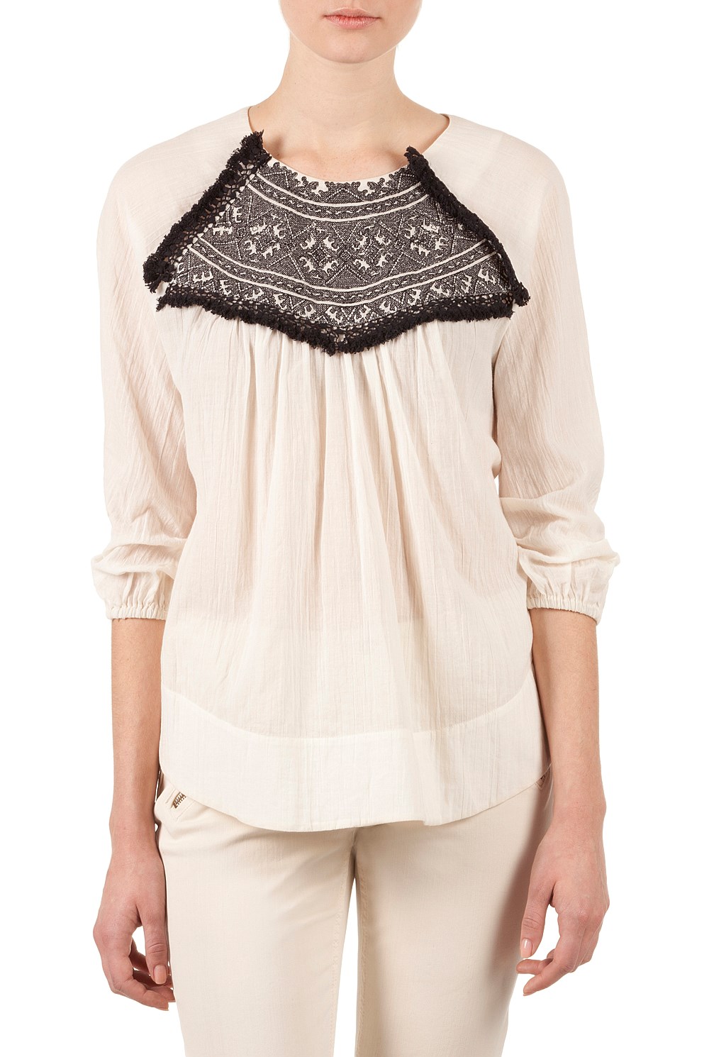 Embroidered Yoke Shirt
