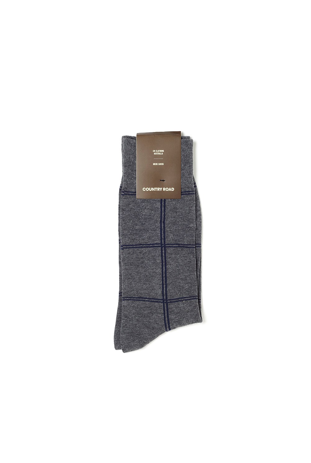 Twin Stripe Window Pane Socks