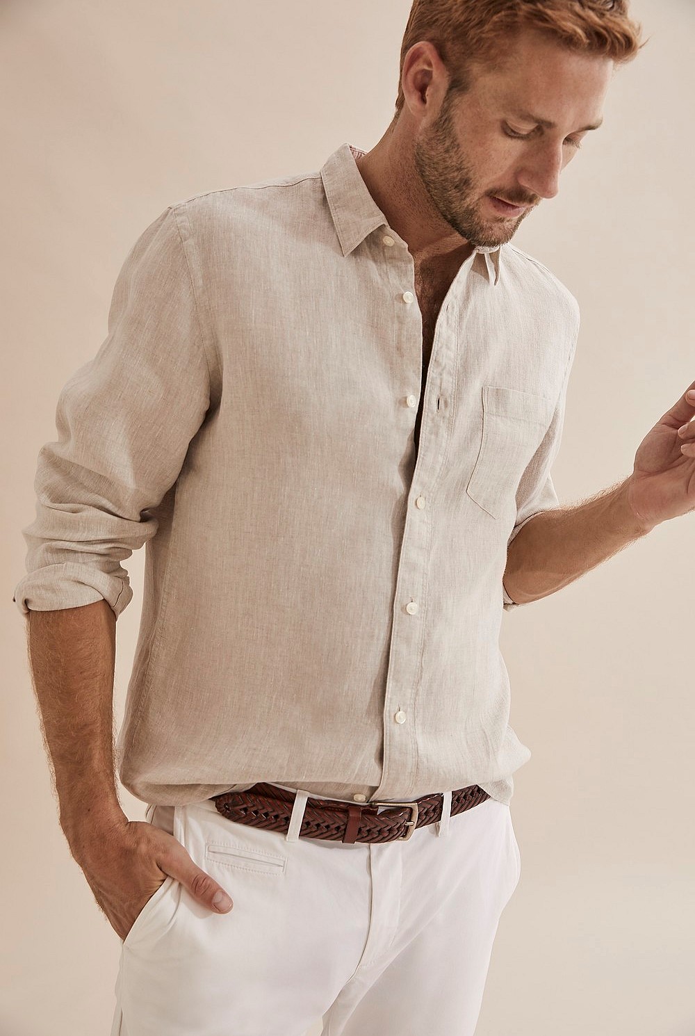 Long Sleeve Irish Linen Shirt