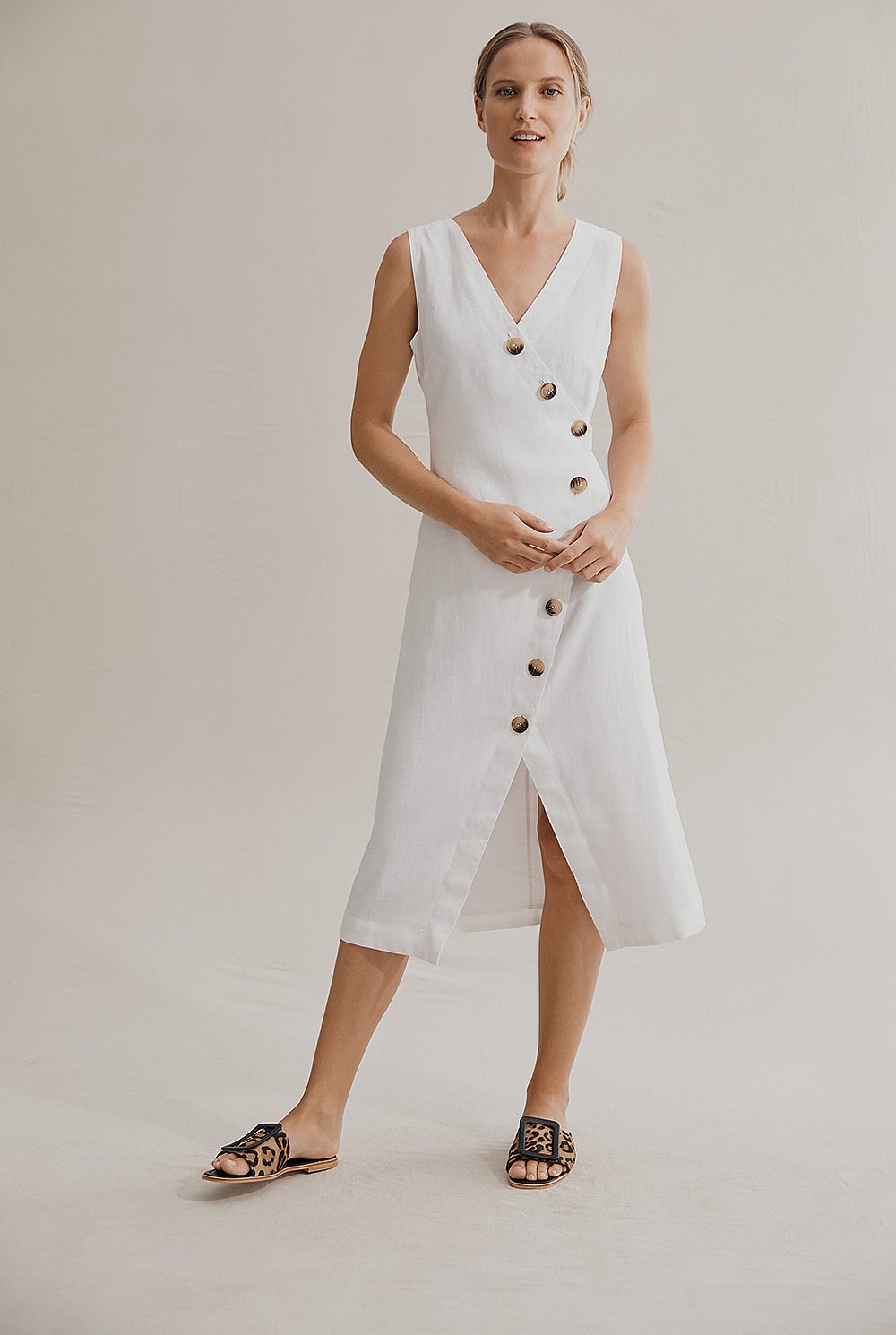 Wrap Linen Dress